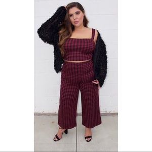 GINGHAM CROPPED TOP & CULOTTES